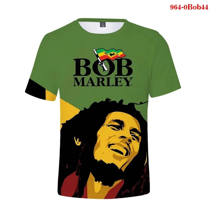 Tshirts Rapper Bob Marley 3D Print Summer Tees Streetwear Crew Neck Short Sleeve Casual Oversized Men Women kidsTshirt Clothes