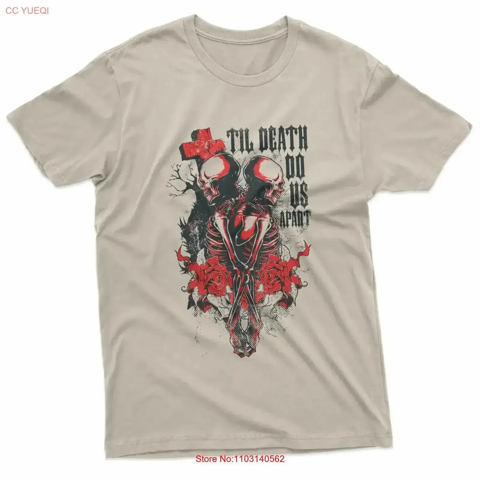 Till Death Do Us Apart T Shirt vintage Washed streetwear designer clothes Slightly Soft homme Stylish Breathable vintage