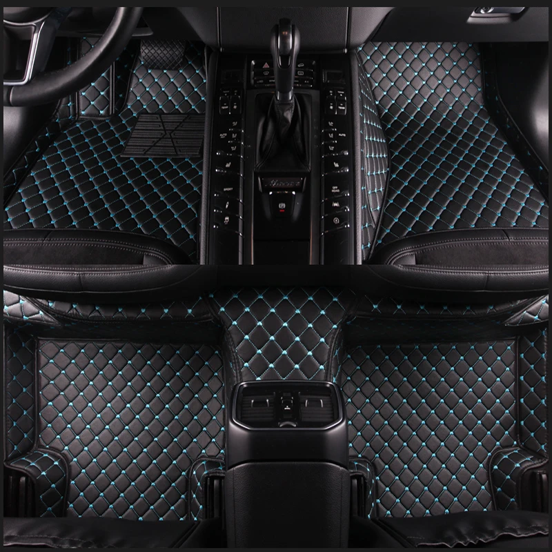 100% Fit Custom Leather Car Floor Mats For Most Car Models Full Carpet Set Interior Accessories protection Automobile Cushion