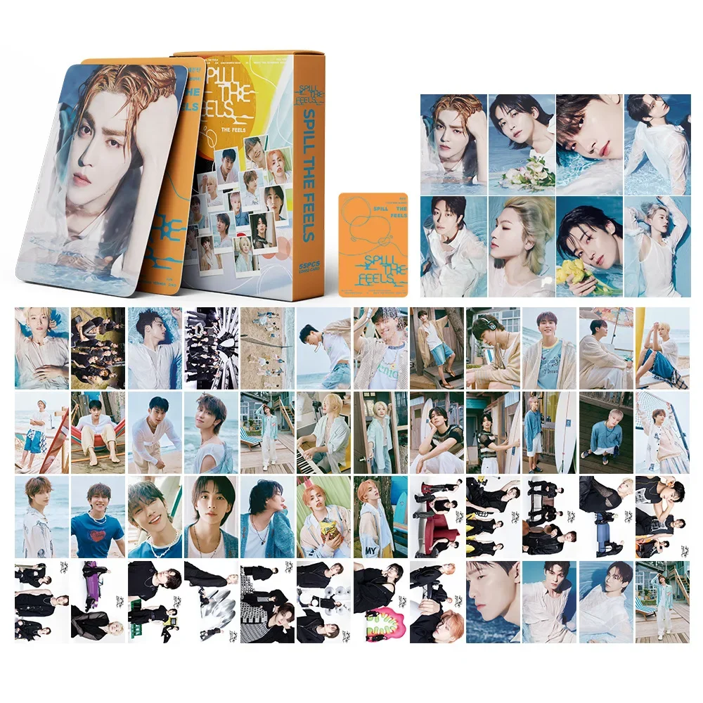 55Pcs Boy Idol New Album SPILL THE FEELS Series Photocards JEONGHAN HOSHI WOOZI THE8 DK HD Print Lomo Cards Fans Gift