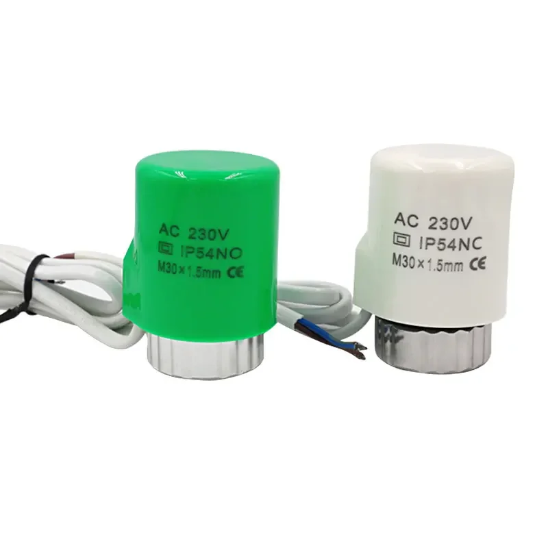 مشغل حراري كهربائي مفتوح عادة 230 فولت لصمام تسخين تحت الأرضية مشعب calefaccion suelo radiante actuador