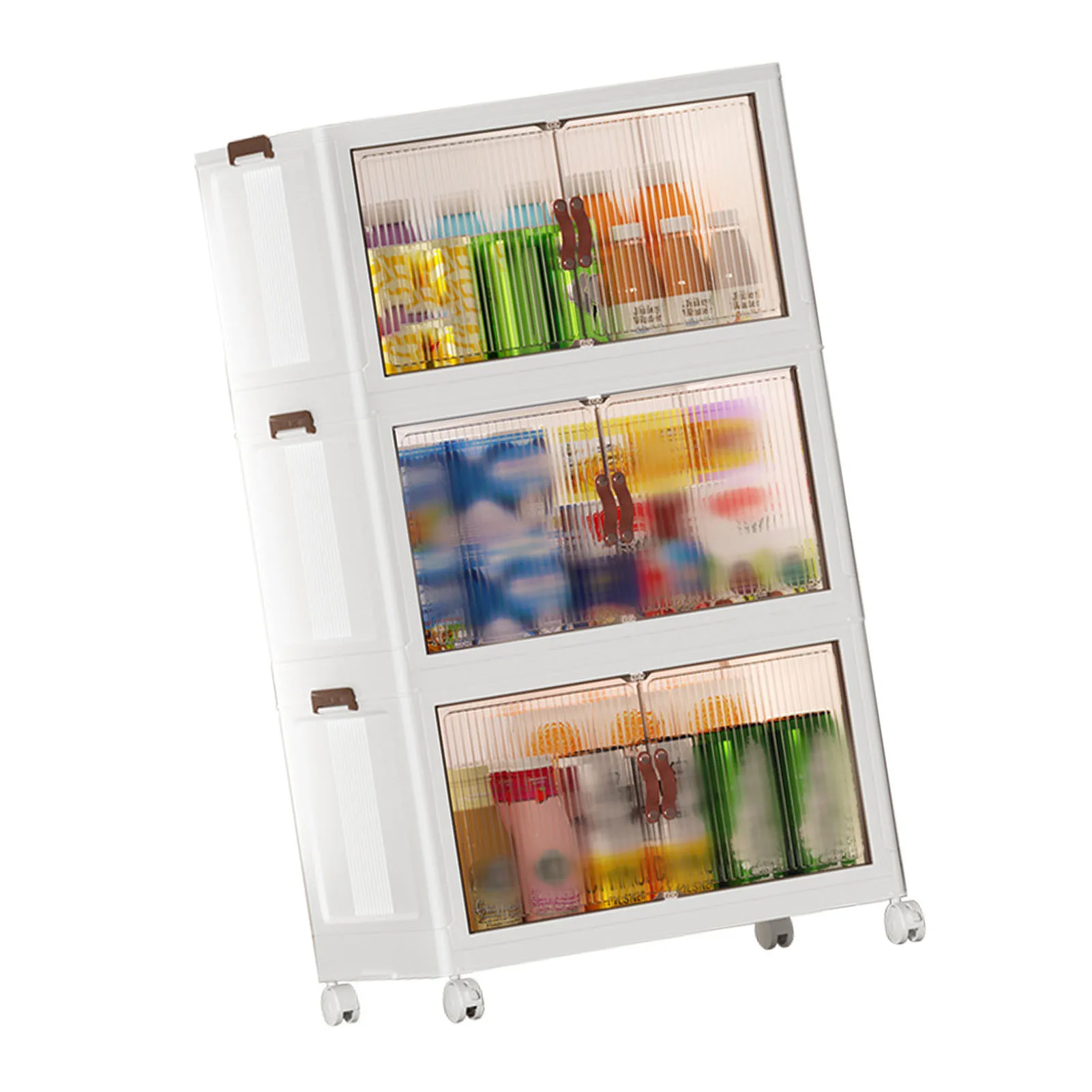 بيع خزانة تخزين قابلة للطي خزانة تخزين قابلة للطي توفير المساحة منظم خزانة ملابس أطفال بلاستيكية متعددة الوظائف #5