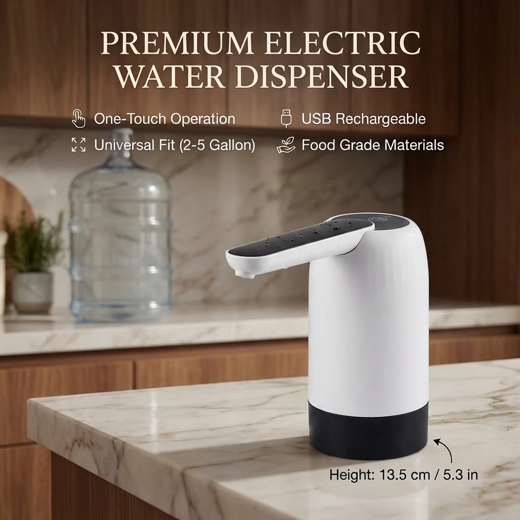 Bomba de garrafa de água automática com carregamento USB, dispensador de água com interruptor de um botão - Bomba de água portátil para garrafas esportivas