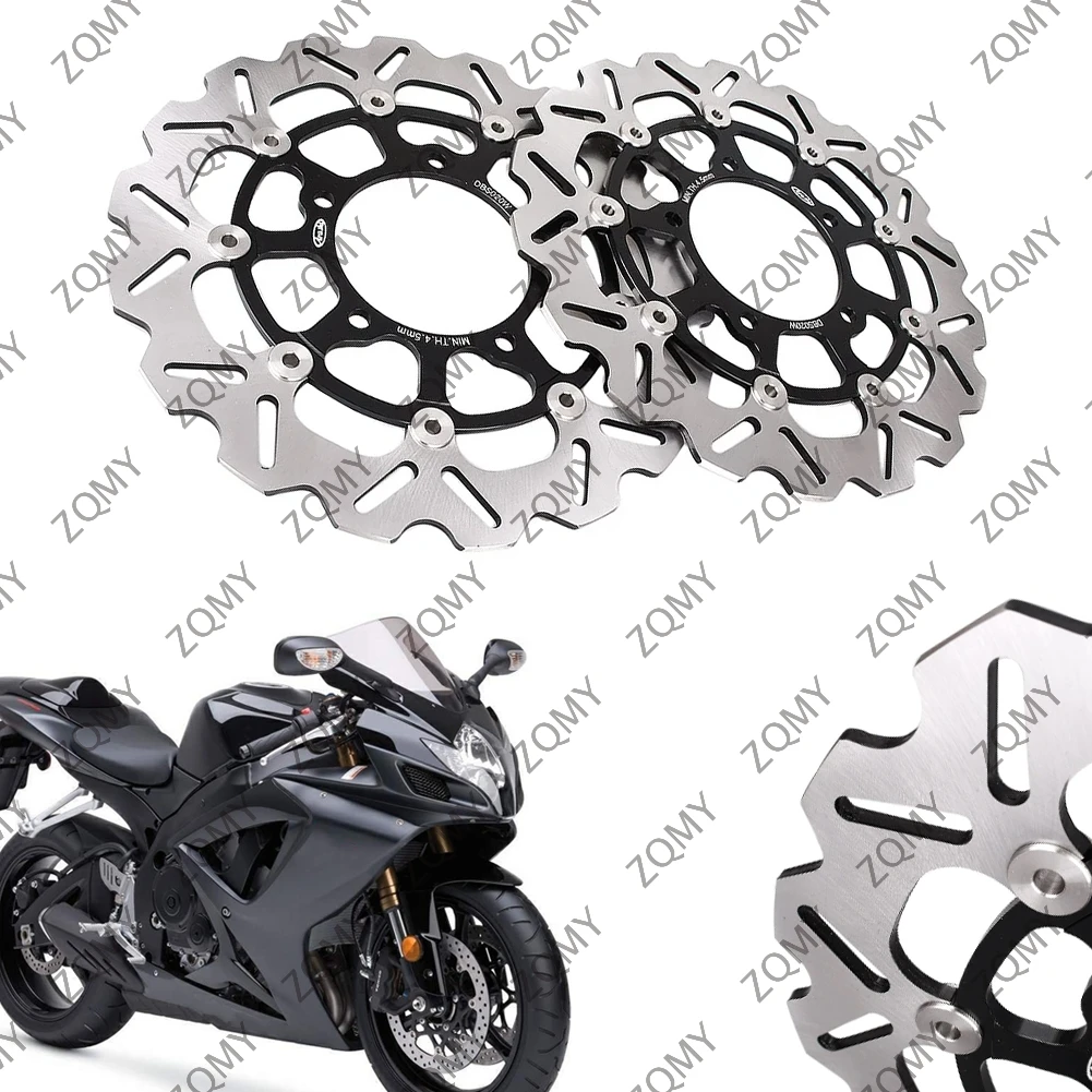 2PCS Motorcycle Front Brake Disc Rotors For Suzuki GSXR 600 750 2006 2007 & GSXR1000 GSX-R 1000 2005-2008