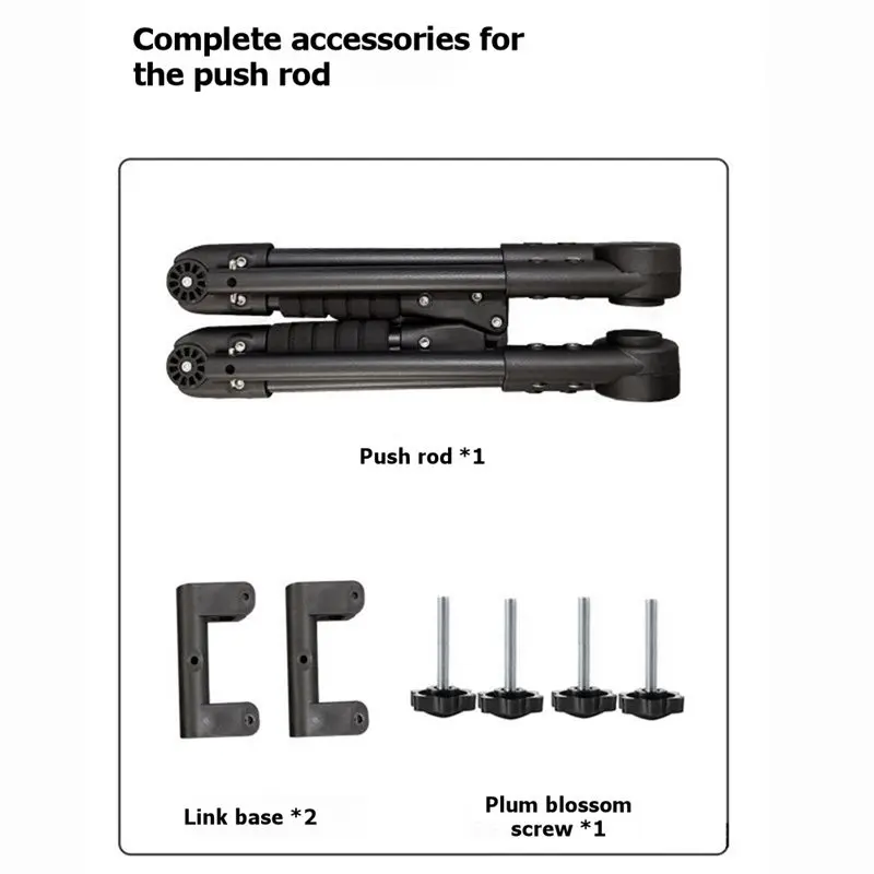 [NEW!A93G】 Wagon Push Handle Foldable With Hook And Loop Strips Adjustable For Camping Canopy