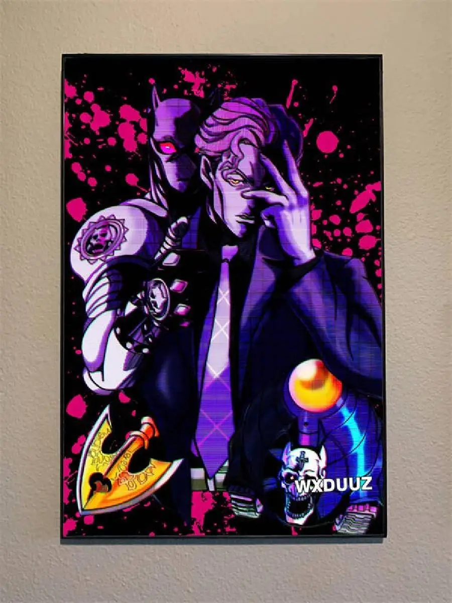 جوجوس مغامرة غريبة أنيمي الملصقات الرجعية الجمالية الفن قماش لوحات للمنزل غرفة بار مقهى ديكور جدار ديكور #2