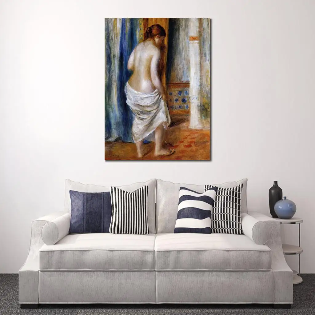 artwork of Pierre Auguste Renoir The Bathrobe handmade art paintings reproduction High Quality