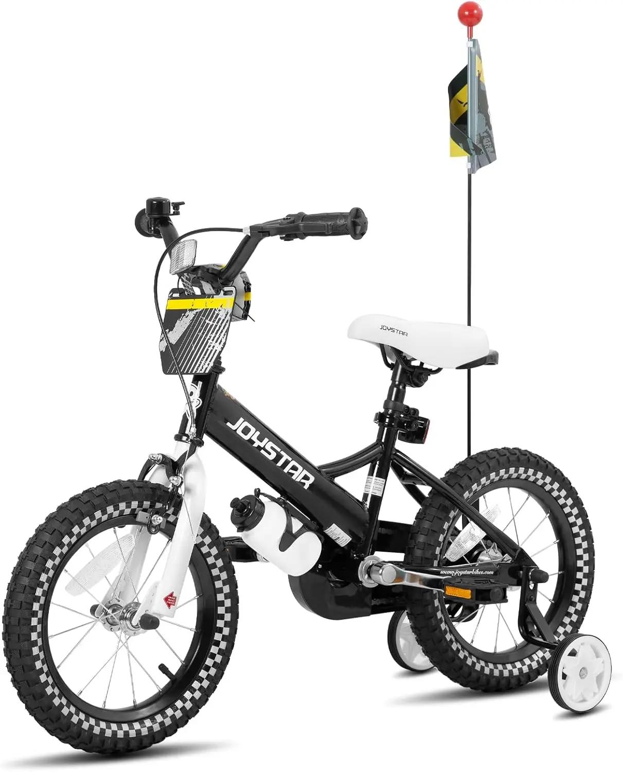 Little Daisy-bicicleta con asiento y serpentinas para niñas y niños de 2 a 7 años, 12 pulgadas