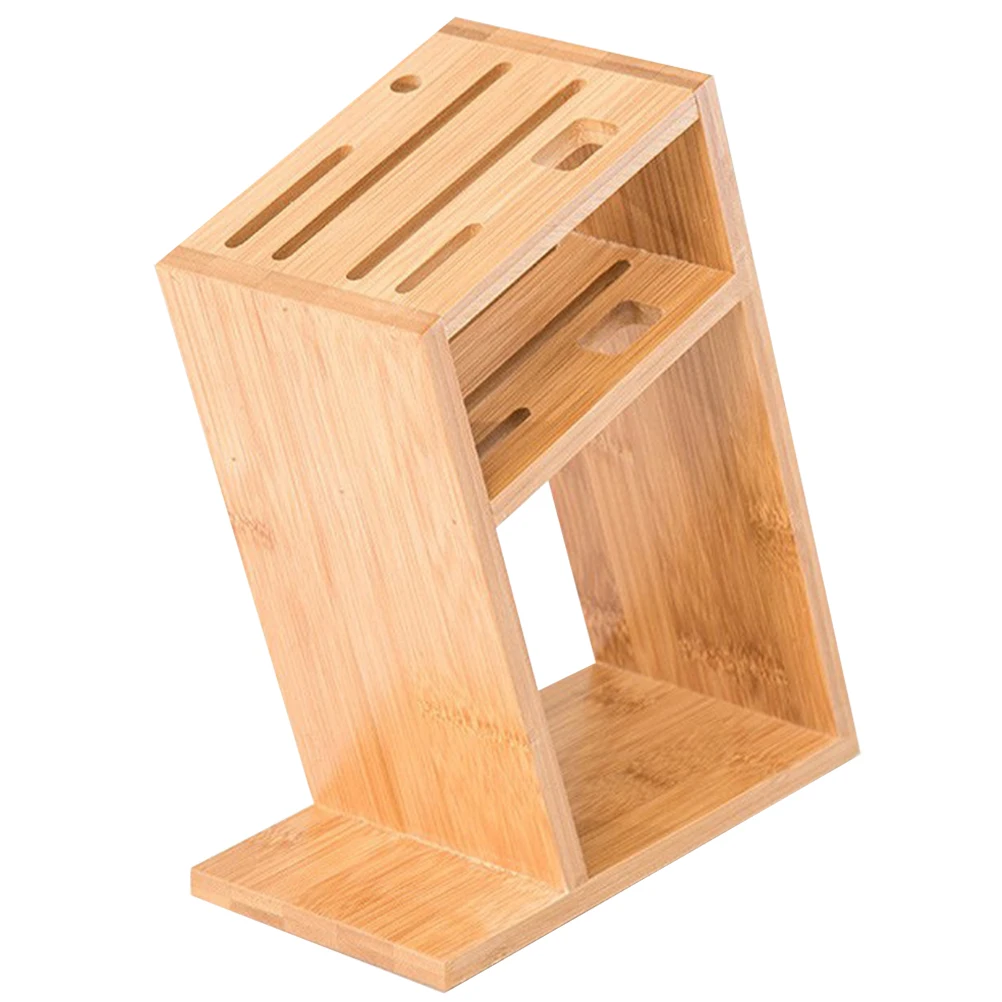 

Multifunctional Bamboo Cutter Holder Kitchen Utensil Organizer Desktop Storage Rack Non-Slip For Kitchen Essentials