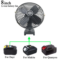 8 Inch Electric Fan Floor Fan Household Desktop Fan Outdoor Camping Fan For Makita For Dayi For Quanyou 18V 20V Li-ion Battery