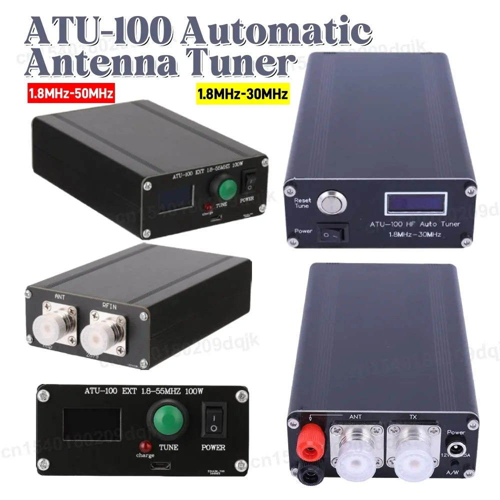 ATU-100 موالف هوائي صغير HF موالف هوائي V3.2 نسخة موالف هوائي تلقائي بواسطة N7DDC + 0.91 OLED موالف هوائي تلقائي