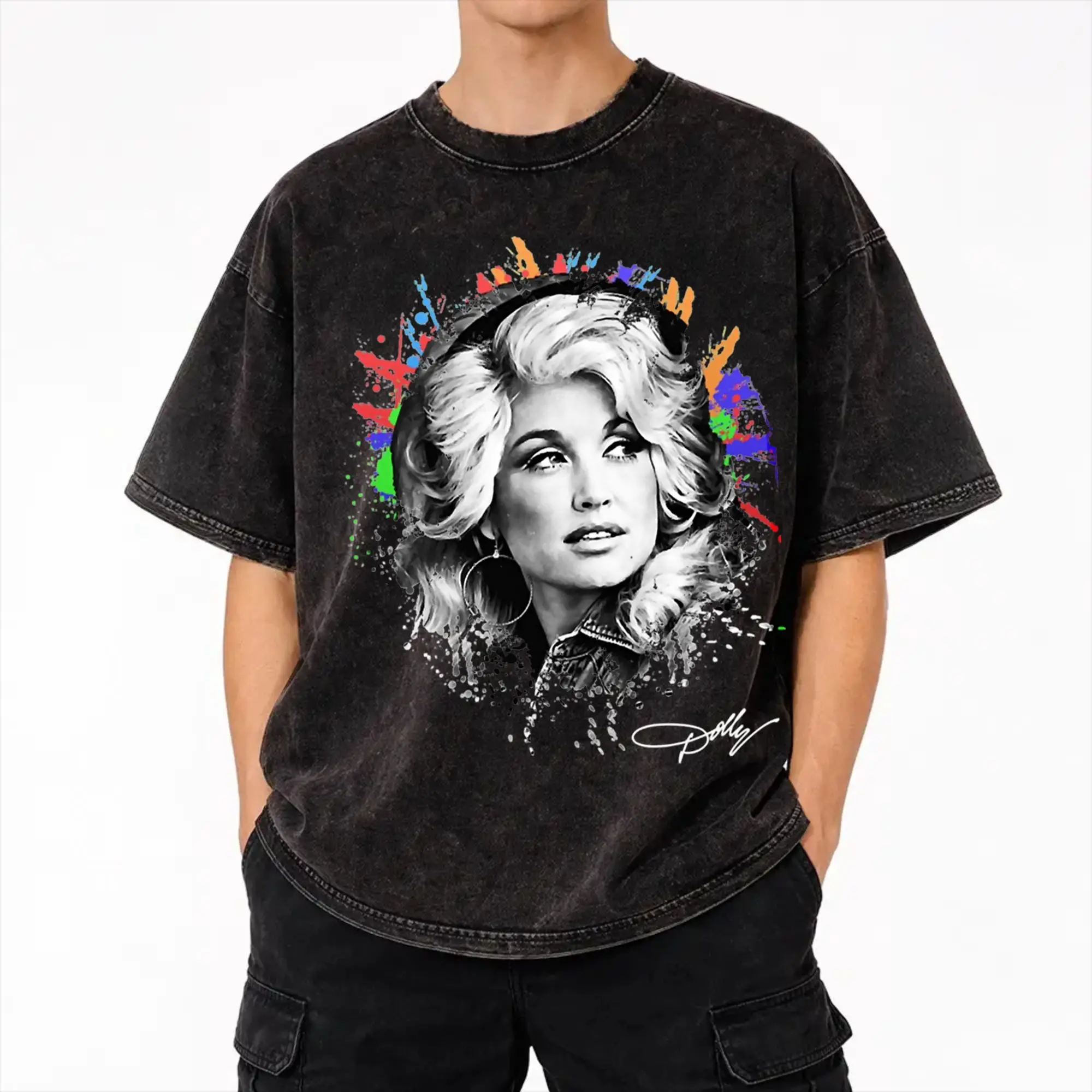 RIP Dolly Parton T Shirts Hip Hop Washed Cotton Harajuku T-Shirts  Novelty for Men Women Streetwear Summer Tee Shirt
