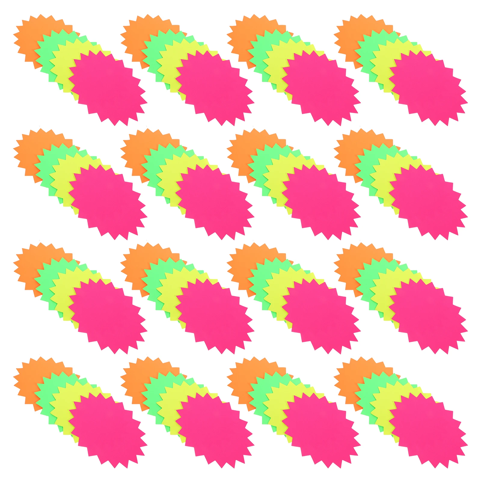 

120 Pcs Fluorescent Paper Price Tags Stickers Lightweight Blank Writing Area Supermarket Fruit Vegetable Display Market Price
