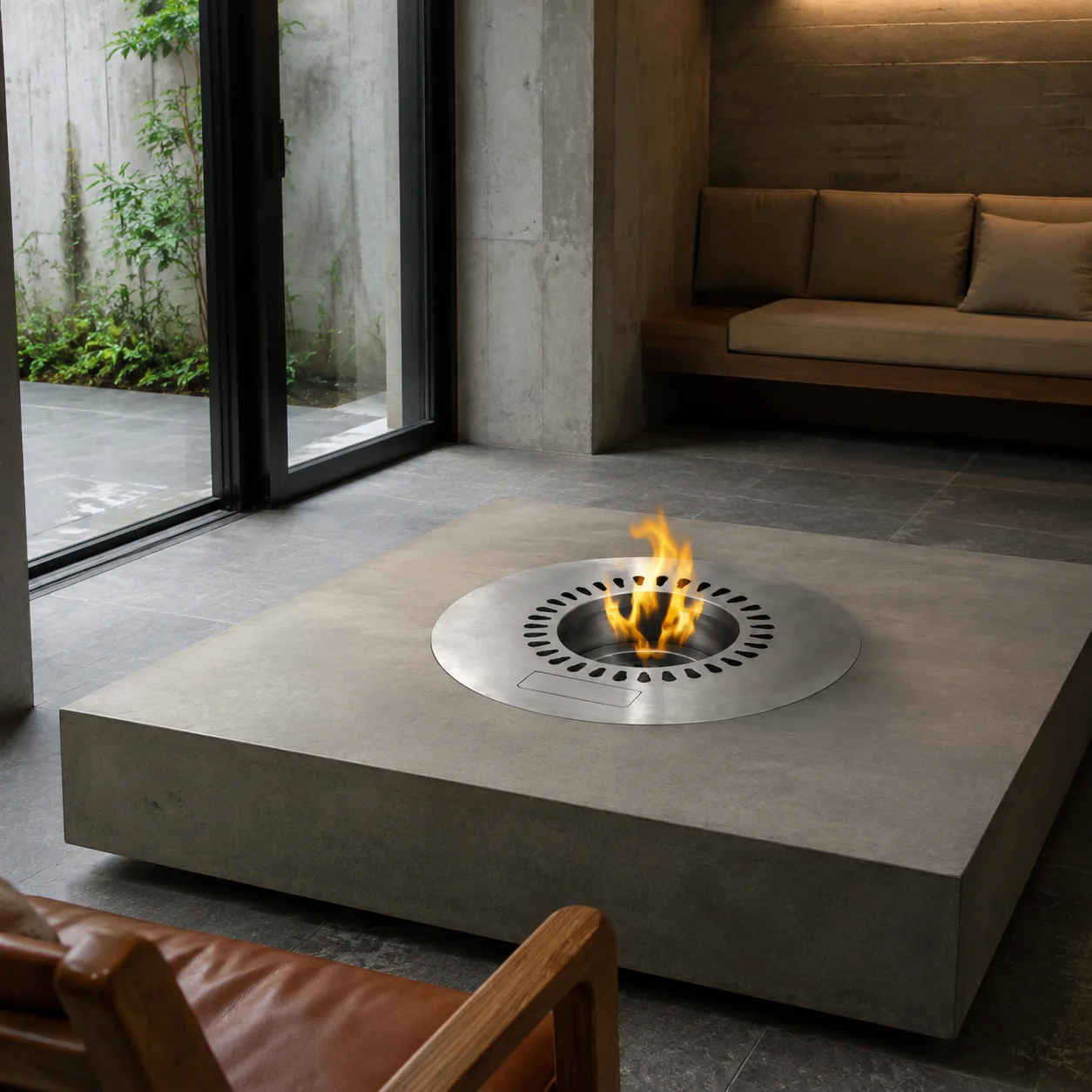 SXFireplace SXRX Smart round Bioethanol Burner Insert for Home Decor And Improvement