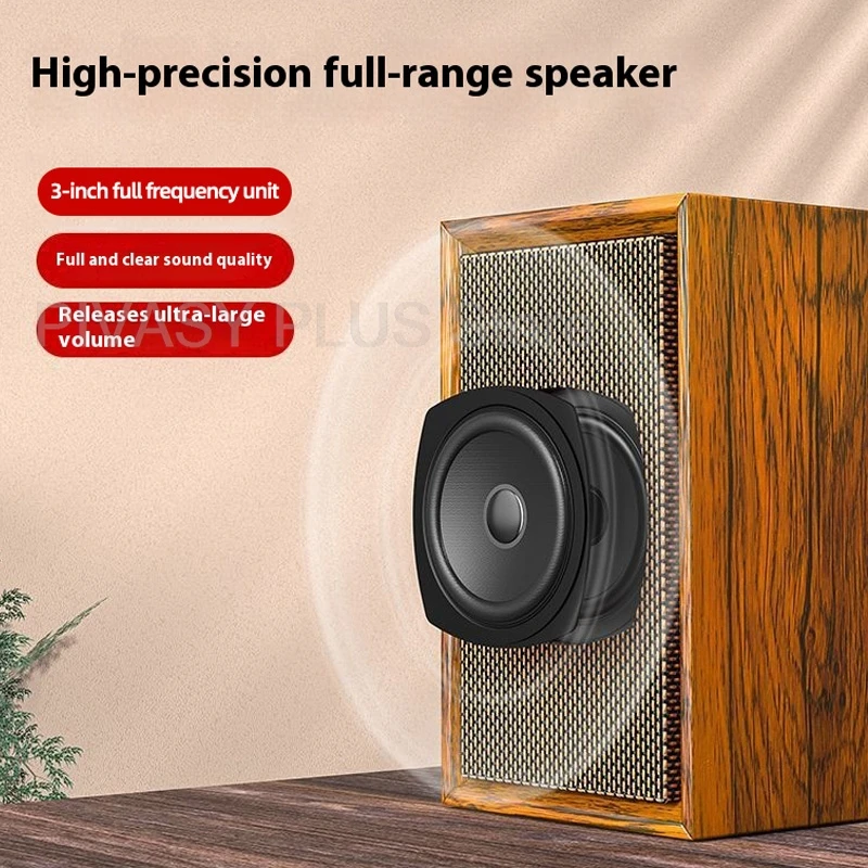 블루투스 스피커 컴퓨터용 나무 스피커 3인치 풀 레인지 드라이버 USB 전원 공급 PC 노트북 멀티미디어 하이파이 오디오 시스템