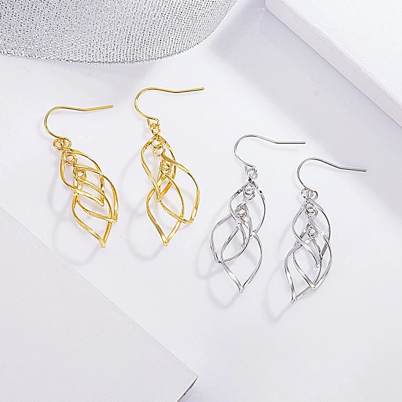 Personality Twist Tassel Earrings for Women Fashion Temperament Super Fairy Three Line Surround Earrings Party Jewelry KOFSAC