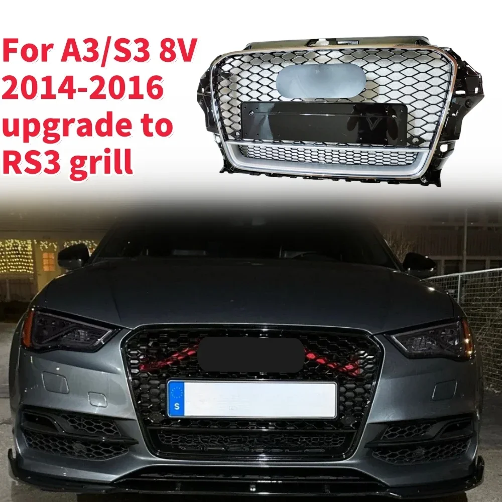 

Racing Grills Front Hood Grille Car Front Bumper Grill Center Grille for RS3 Grill for A3/S3 8V 2014-2016