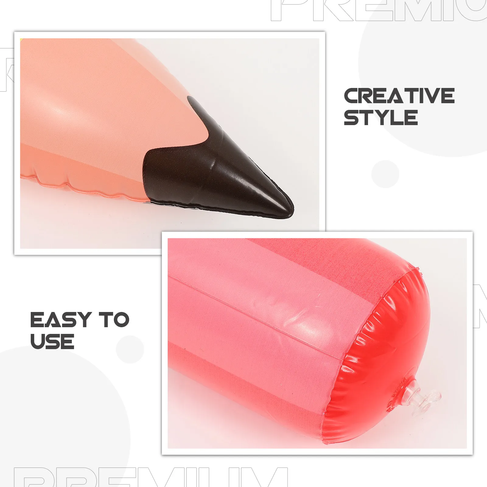 4Pcs Inflatable Pencil Back to School Decorations Jumbo Giant Pencil Balloon Props Classroom Party Fun Back to School Decoration