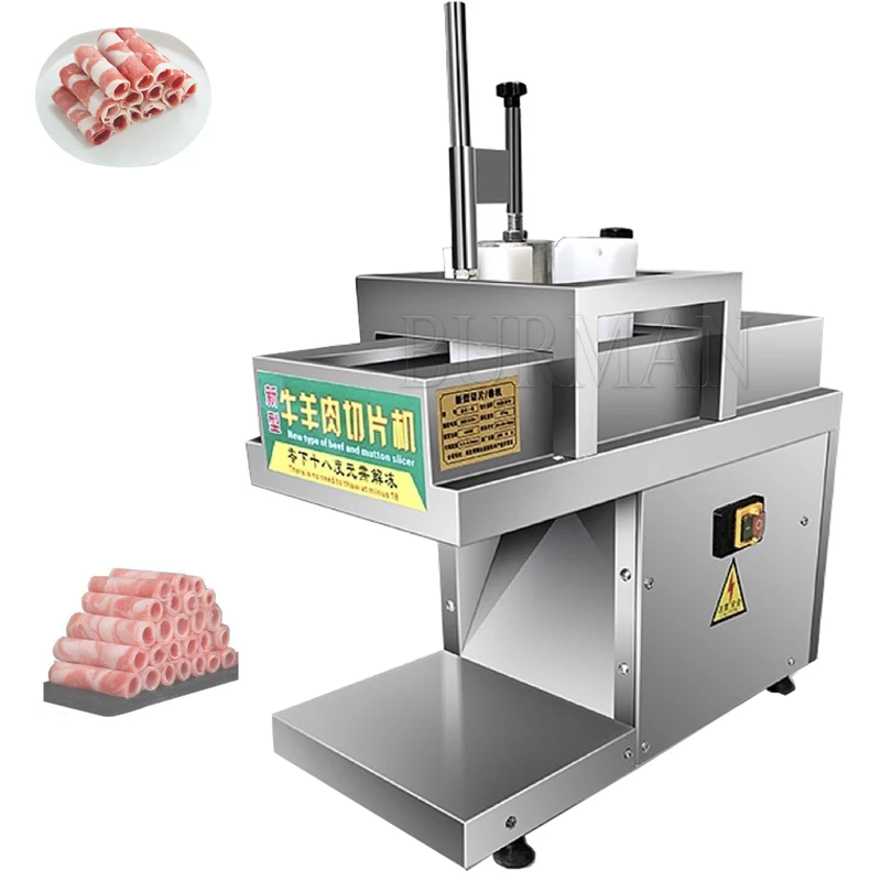 Electric Meat Slicer Meat Cutter Automatic Freeze Beef Mutton Rolls Slicer Machine No Need To Thaw Food Processor