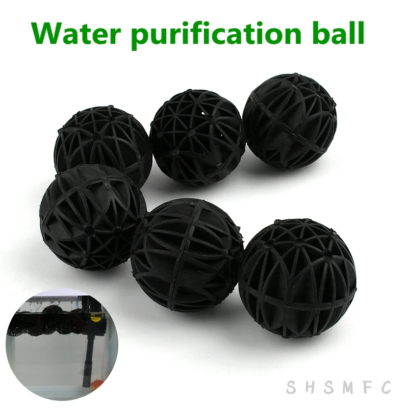 Black Aquarium Fish Tank Water Purification Filter Material Biochemical Ball Inner Belt Cotton Water Change Can be Extended