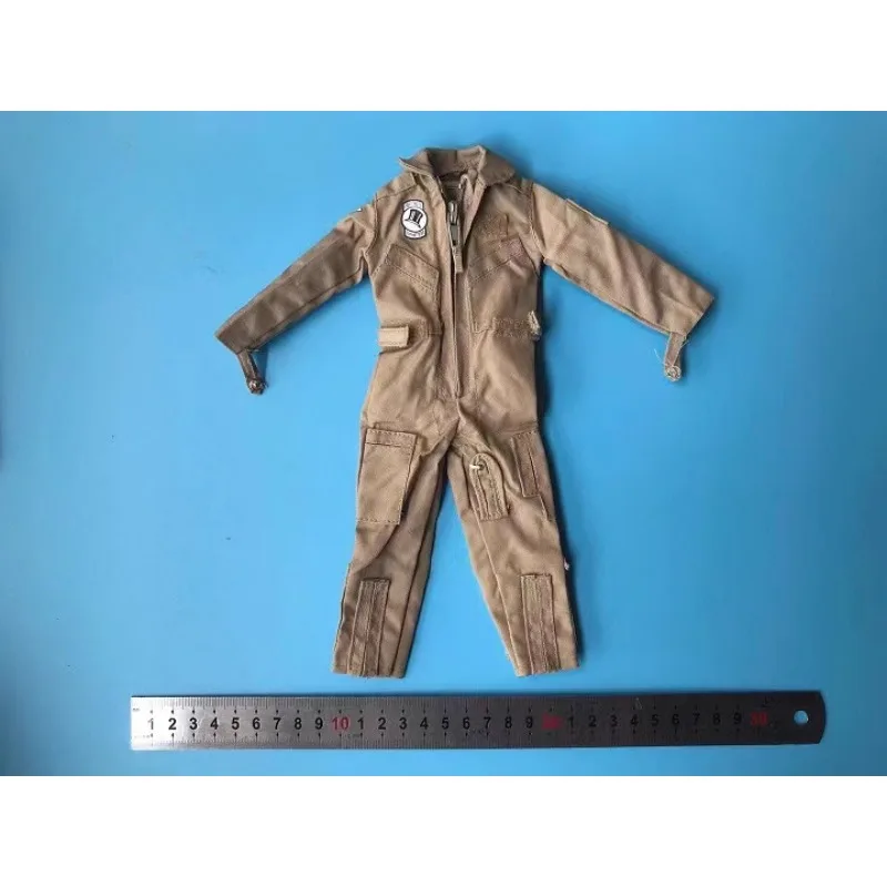 

1/6 Scale Pilot Sand Color Jumpsuit Miniature Handmade Doll Clothes Model for 12inch BJD Male Soldier Action Figures