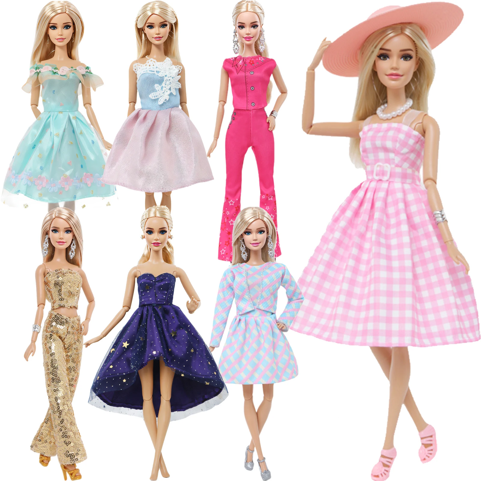 1x roupas de boneca moda vestido diário usar saia vestido de festa blusa calças roupas para 1/6 boneca acessórios linda menina brinquedos do bebê