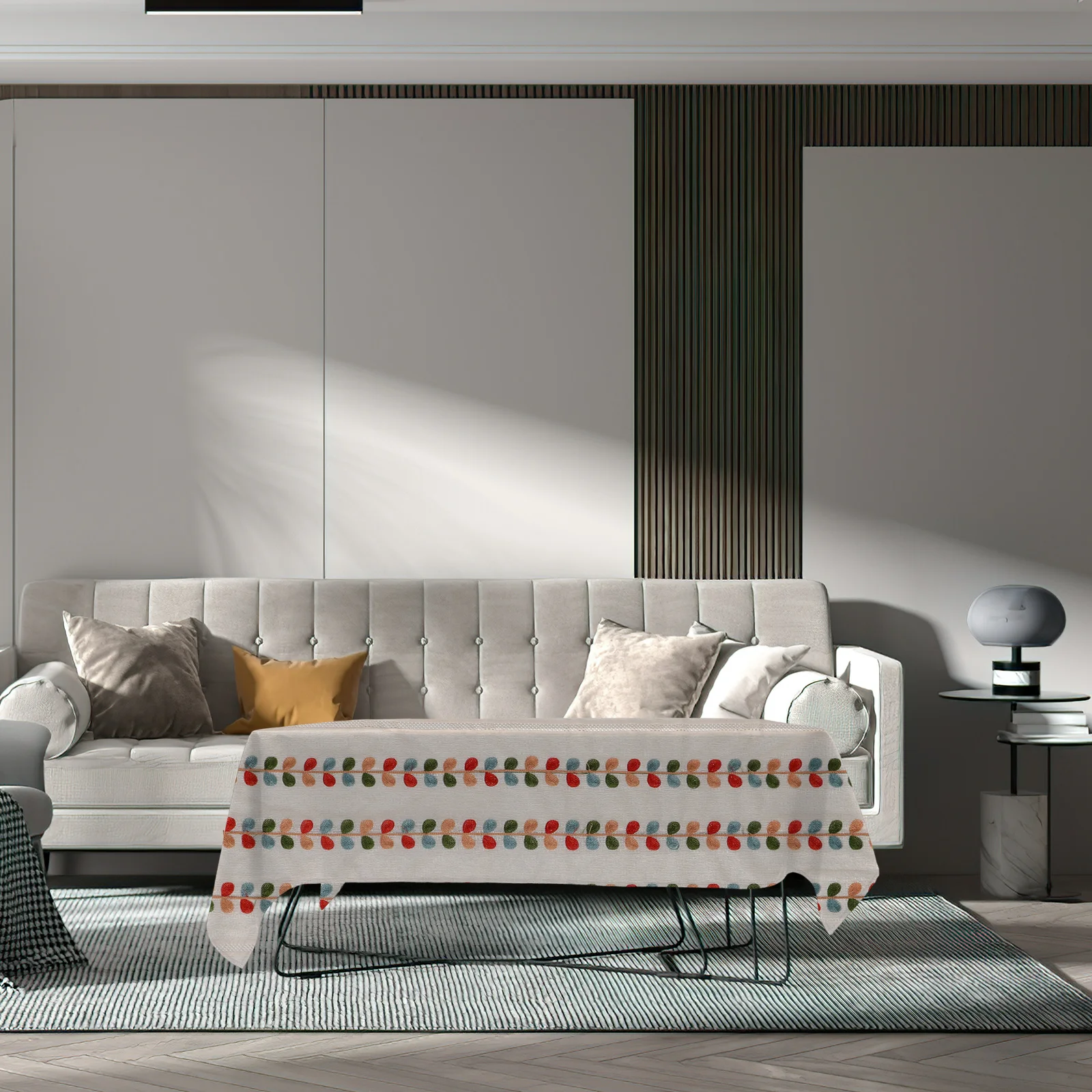 

Christmas Tablecloth Rectangular Winter Washable Table Cover Perfect for Party Picnic Dinner Dining Room Christmas Table Cover