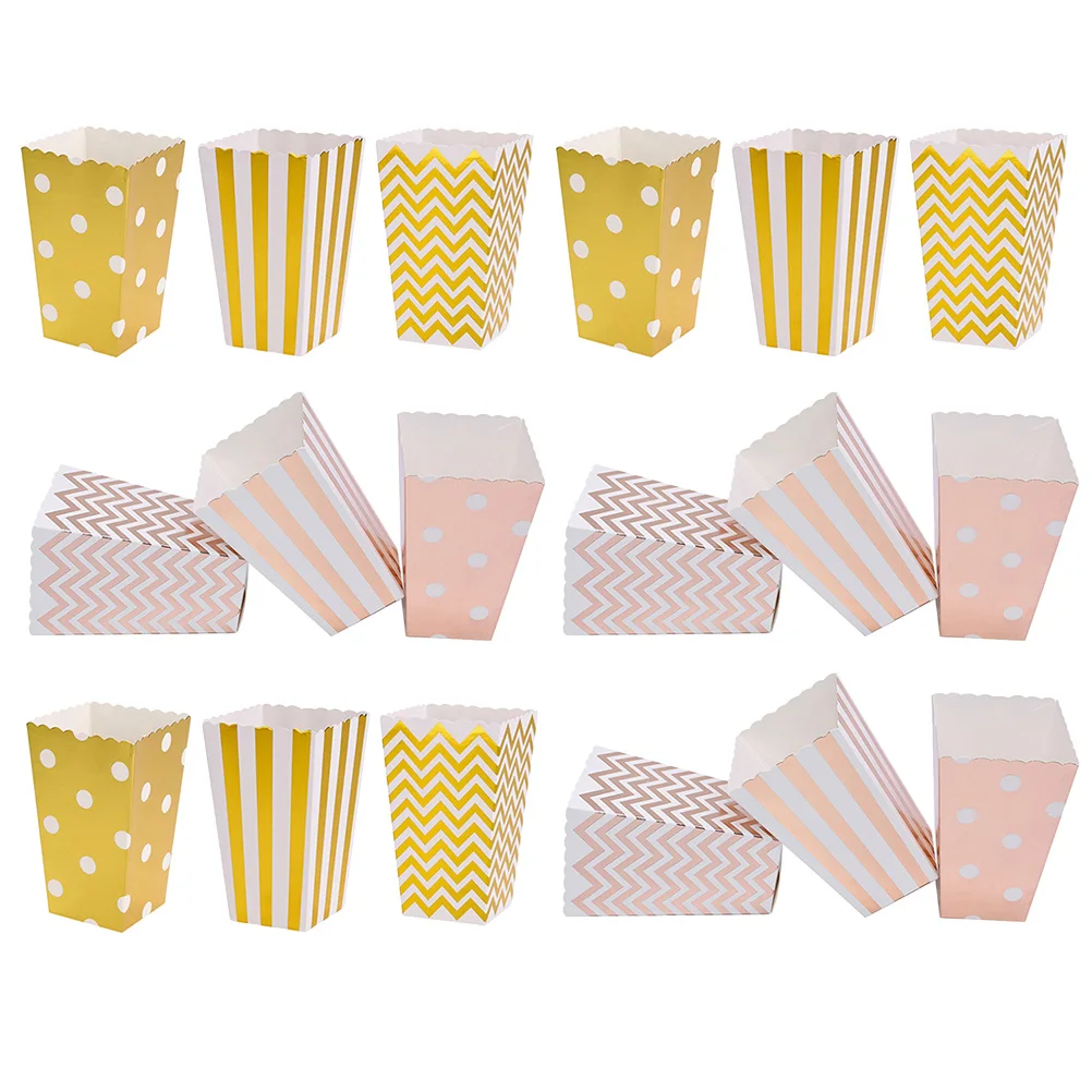 

Party Wrapping Box Gift Bag for Packaging Popcorn Snack Storage Box Paper Packing Eco Friendly Foldable Disposable