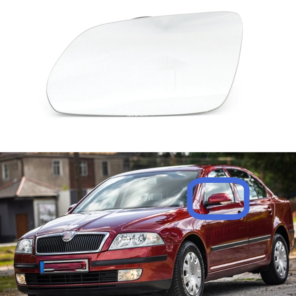 Dla Skoda Octavia MK2 A5 2004 2005 2006 2007 2008 samochód stylizacji podgrzewane skrzydło boczne szkło lustrzane lewa strona kierowcy