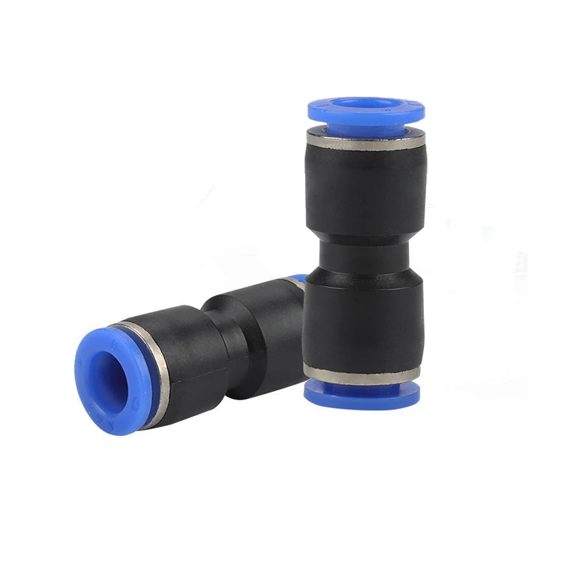 100PCS PU 4 6 8 10 12mm Pneumatic Fitting Air Water Hose Tube Push in Straight Gas Quick Plastic Connectors