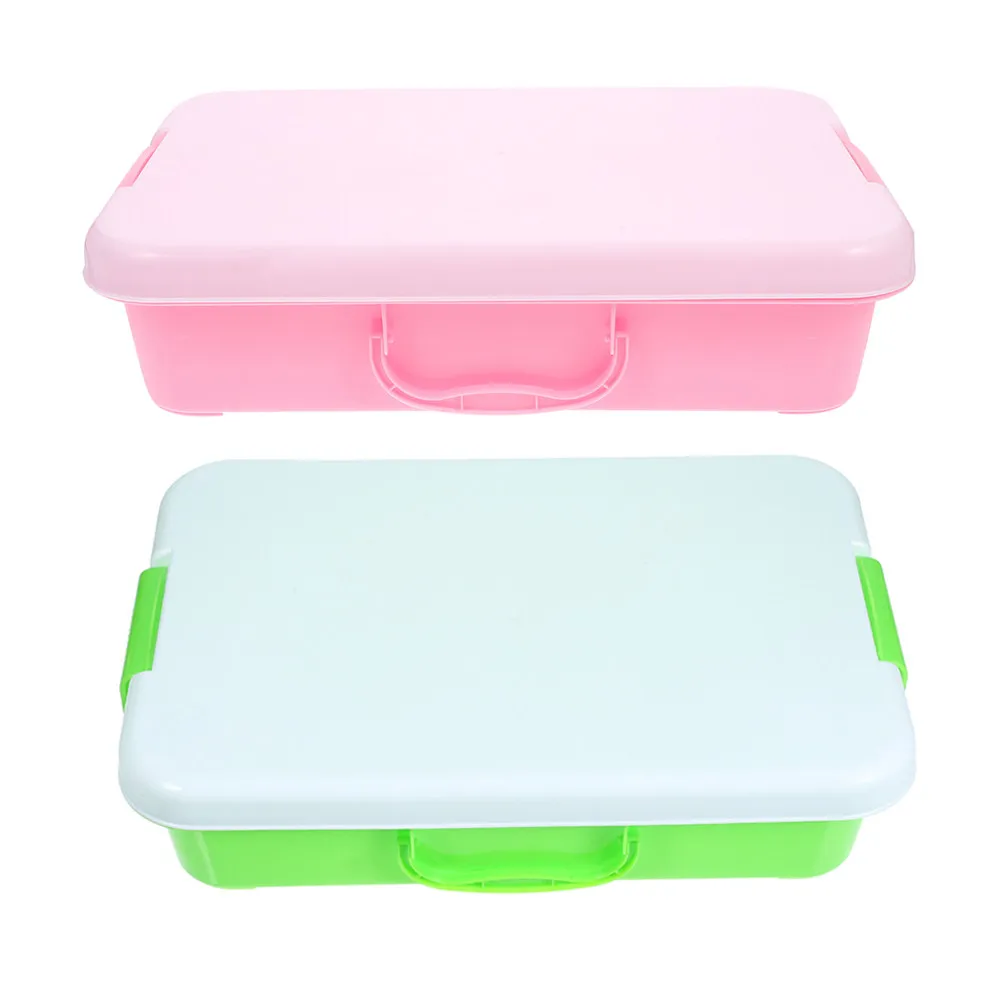 2 szt. Piaskownica dla dzieci z pokrywą: Przenośna plastikowa taca na piasek dla maluchów, pojemnik do przechowywania do zabaw sensorycznych, do użytku na zewnątrz i wewnątrz.