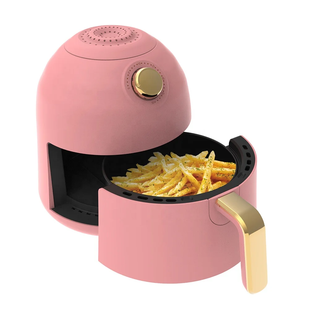 

Suitable forMultifunction Kitchen Appliance 2L Nonstick Pink Portable Automatic Air Fryer