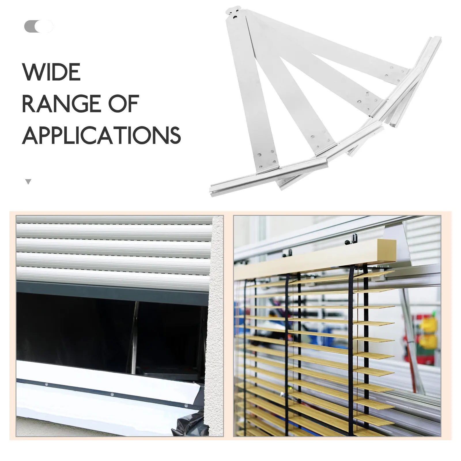 4Pcs Heavy Duty Stainless Steel Roller Blind Spring Hook Attachment for Easy Installation Secure Fit Light Blocking Sunshade
