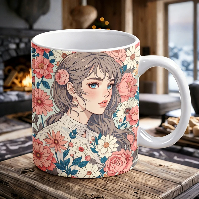 

Floral Whimsy A Soft Blend of Vintage Charm and Nature's Beauty Mug with a bottle opener function of 2026 Major Football Event