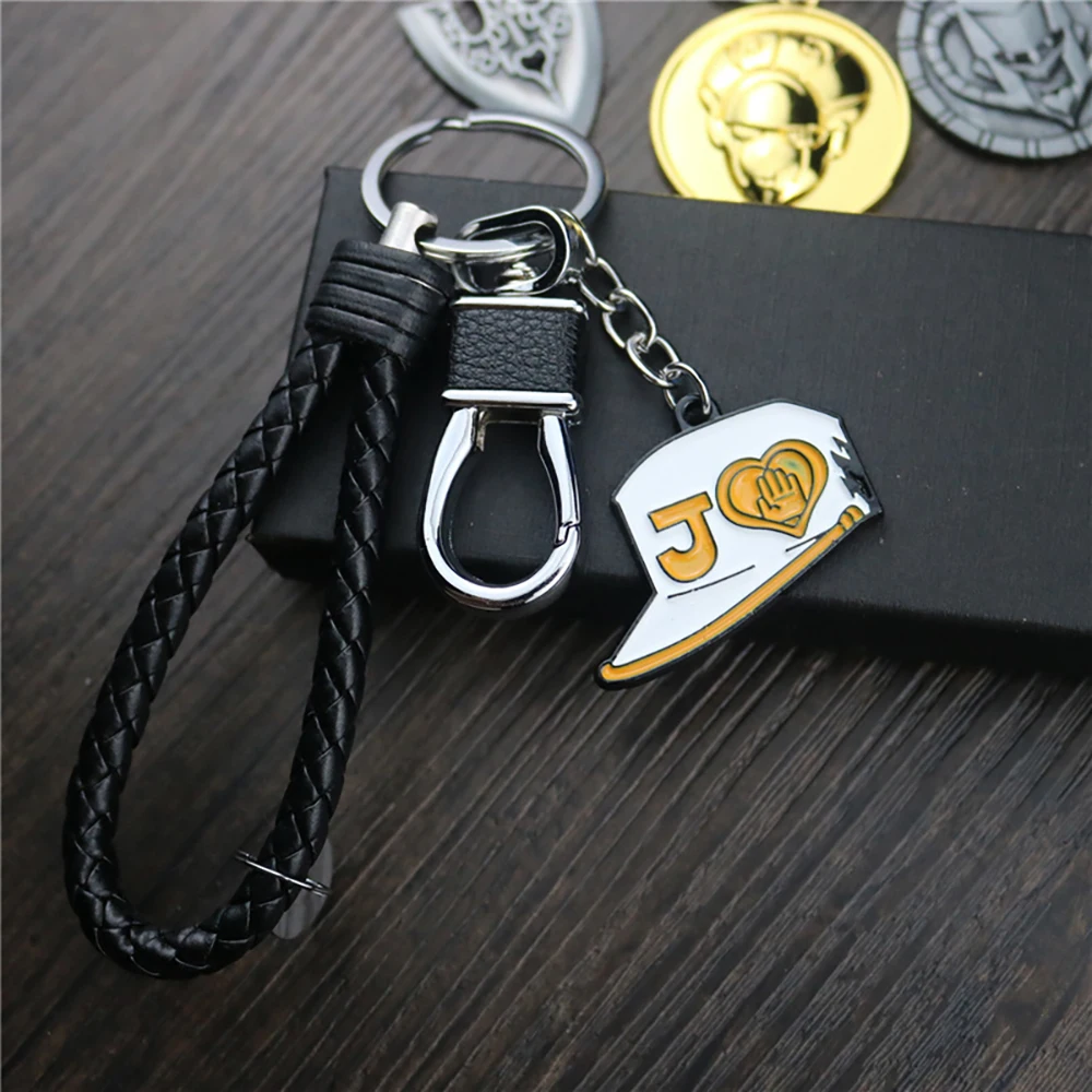 Anime Jojo Bizarre Adventure Keychain Luxurious Killer Queen Josuke Jotaro Figure Key Chain Fashion Car Keyring Gifts Men