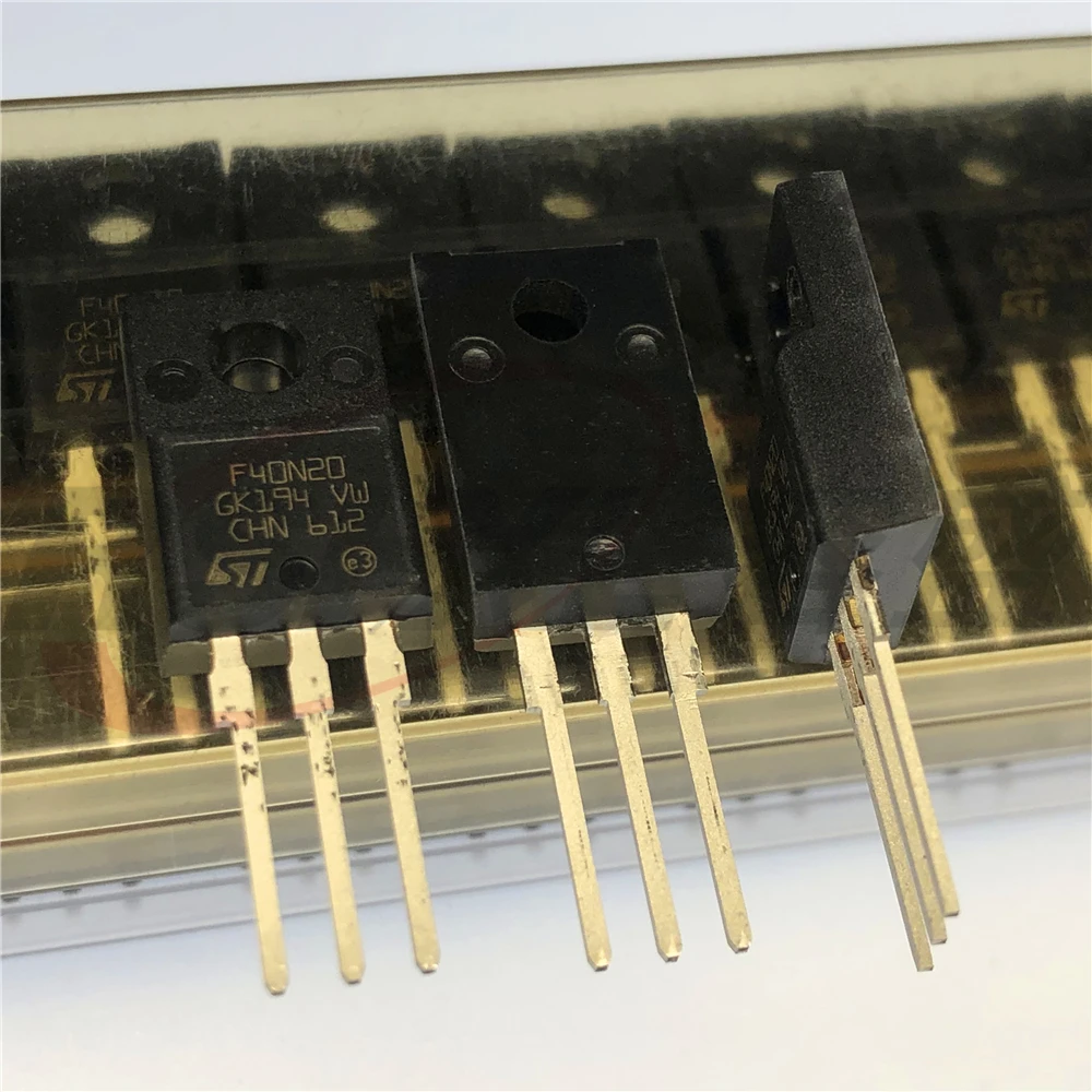Stf40n20 f40n20 novo e original 5 pçs/lote n-channel 200v-0.038Ω-40a-to-220fp baixa potência de carga portão mosfet