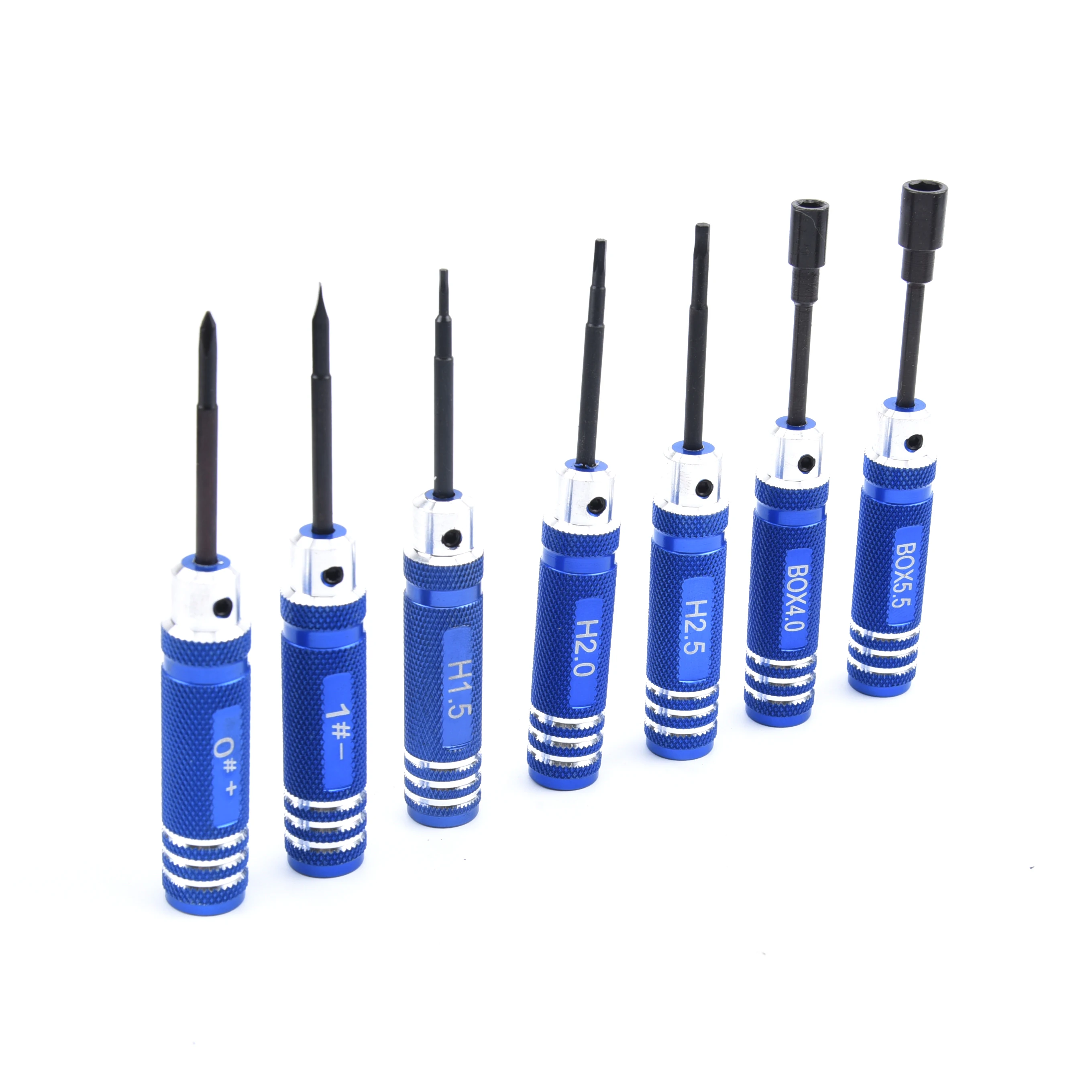 7pcs 0/1/1.5/2/2.5/4/5.5mm DIY Hexagonal Hex Screw Driver Tool Set Screwdriver For RC Models of Helicopters Aft Cars Helicopter