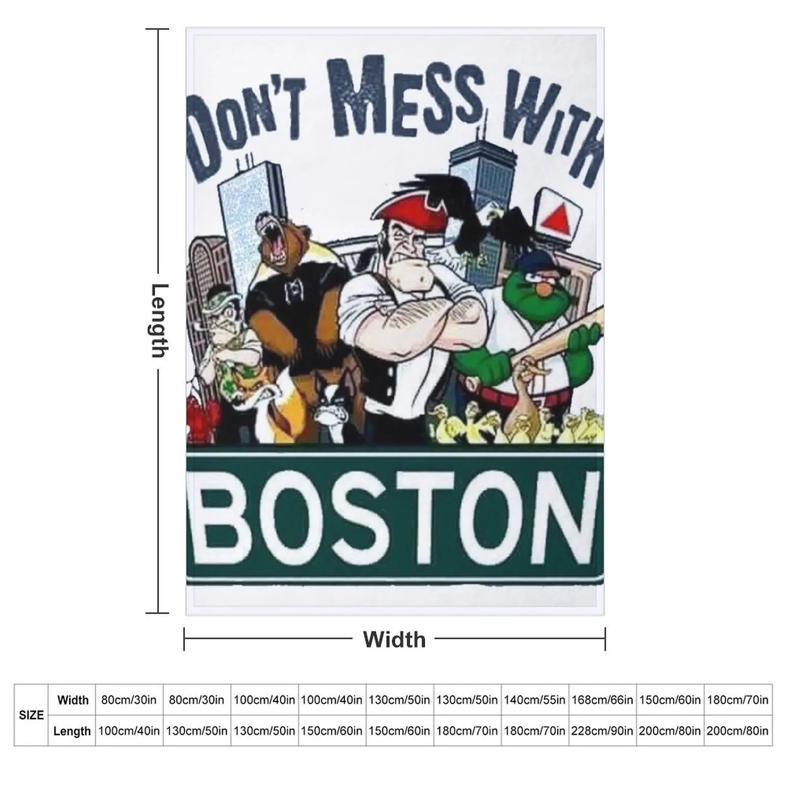 Dona??t Mess With Boston Throw Blanket couch cozy soft plush fuzzy picnic outdoor blanket