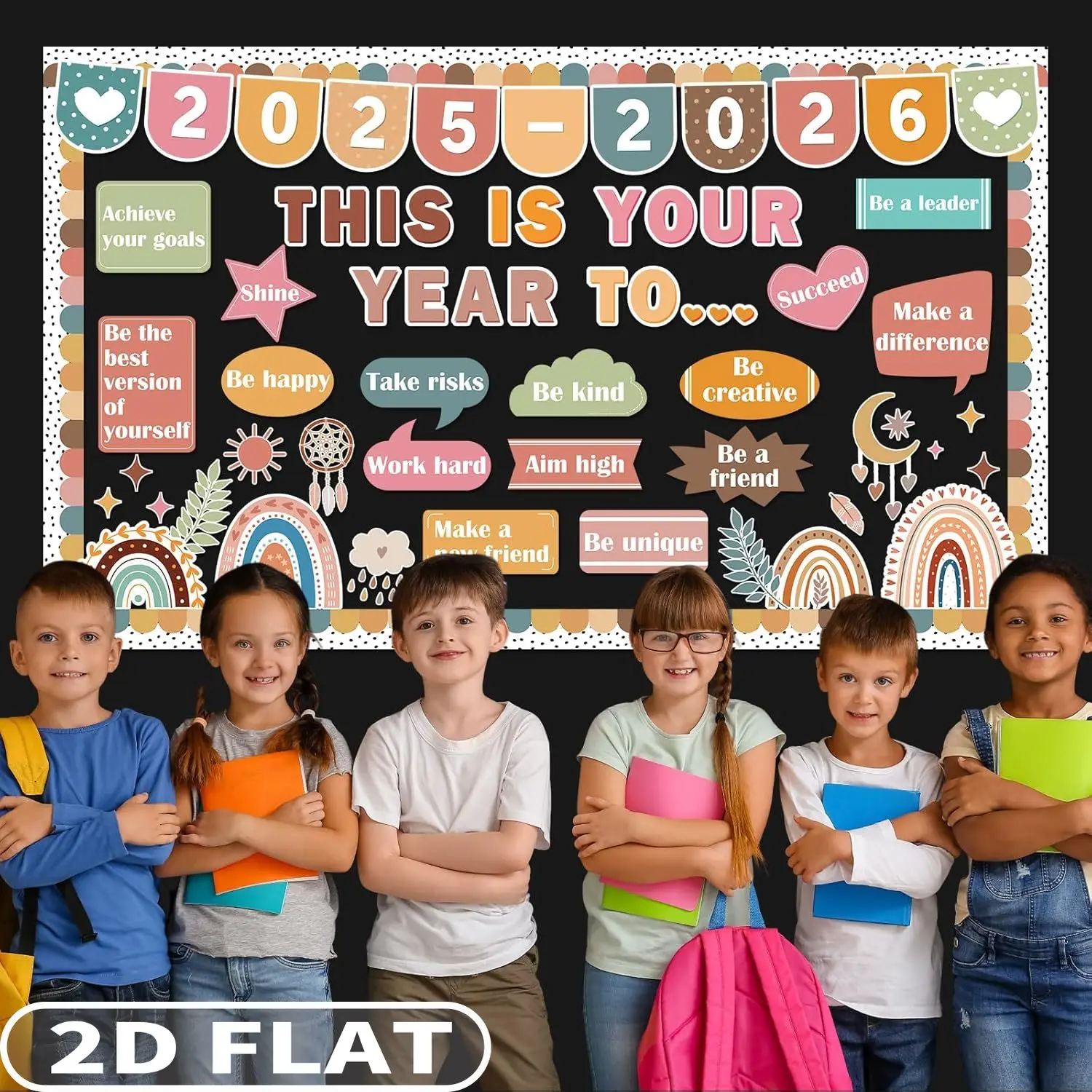 1 قطعة 2D FLAT هذا هو لافتة الفصول الدراسية للوحة الإعلانات الخاصة بك ، فتحات تأكيد إيجابية تحفيزية لديكور معلق على الحائط #3