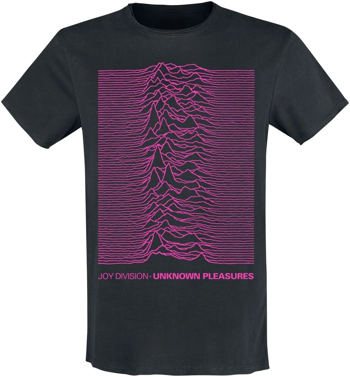 Joy Division Unknown Pleasures Pink Pulse Print Cotton T-shirt Men Women Post-Punk Band Unisex Tee