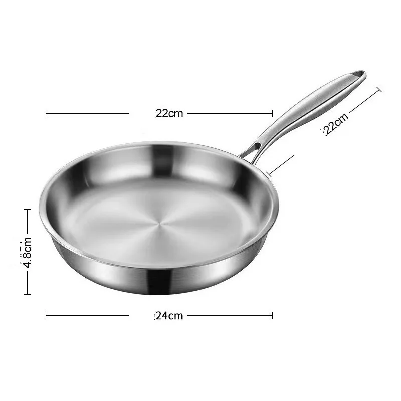 Uncoated Non Stick Pan, Household Stainless Steel Wok, Honeycomb Non Stick Induction Cooker, Gas Stove, Stir Fry Pan