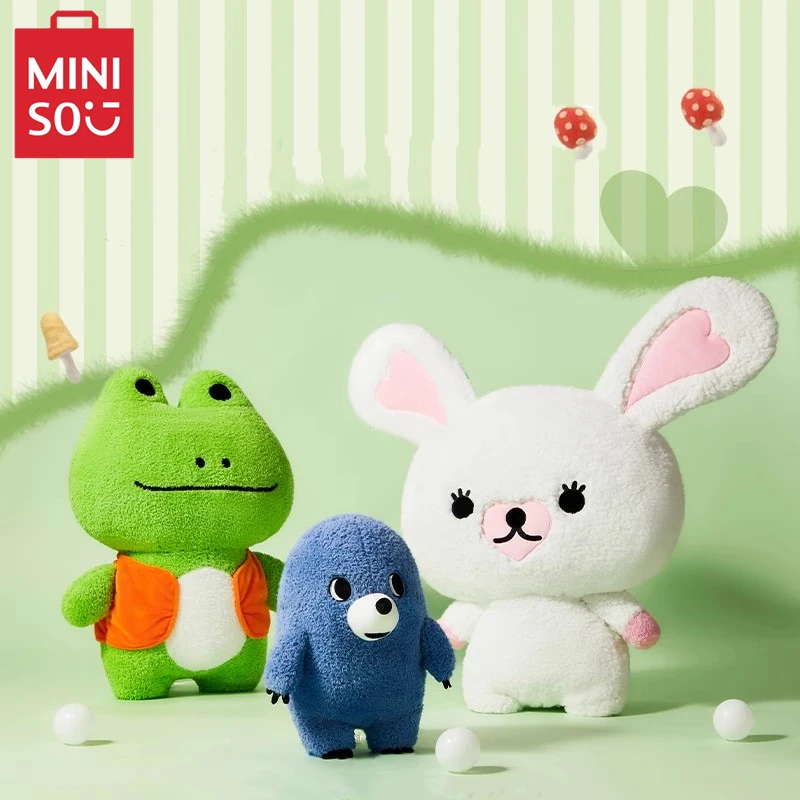 

MINISO Mofy Cotton Bunny Series Doll Cute Frog Pillow Kawaii Soft Mole Decorative Ornament Cushion Children's Toy Plush Toy