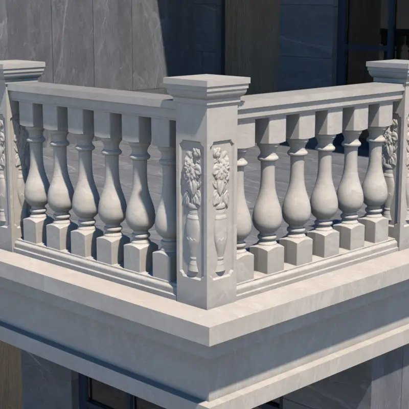 Roman column railing mold balcony guardrail vase column Chinese cement column handrail European style villa fence model