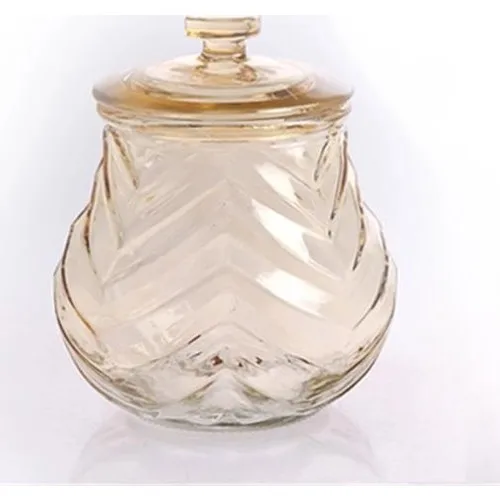 Zücev 14 X16CM Single Softcover Wide Glass Honey Jar CANISTER-360