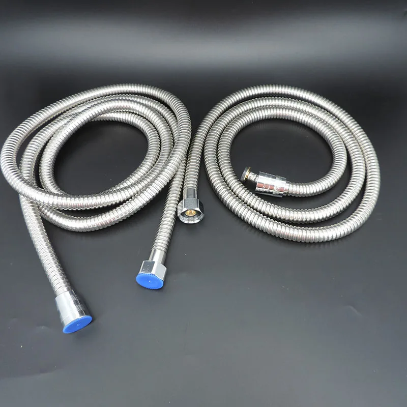 Bathroom Stainless Steel Shower Head Hose Flexible Water Pipe 1.5m 2m High Density Faucet Pulling Explosion-Proof Tube Accesso r