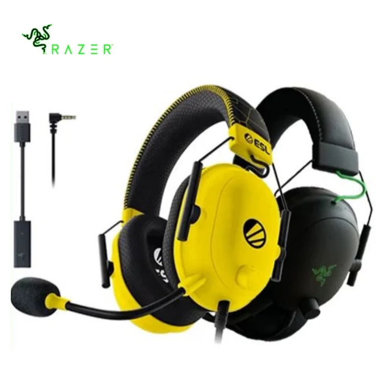 Audífonos Originales Razer BlackShark V2 + Tarjeta de Sonido USB para Juegos, Sonido Envolvente Espacial THX 7.1, Nintendo Switch, Audífonos de 3.5 mm
