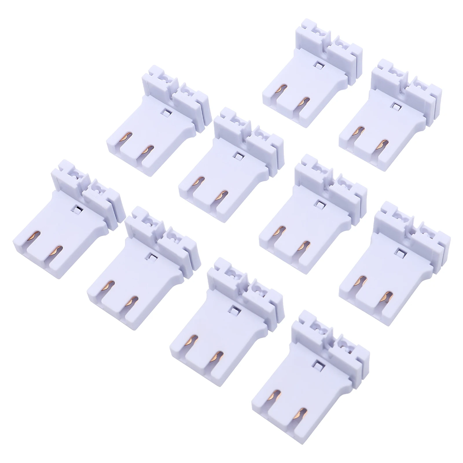 

10pcs Fluorescent Lamp Holder /T12 Durable Light Socket For Led Tube Easy Install Home Office Basement Studio Wardrobe
