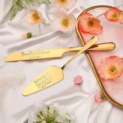 Personalized Engraved Cake Knife Serving Set Customized Cake Knife & Shovel Birthday Gift Wedding Party Decoration Baking Tool