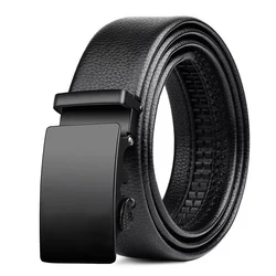 Men Leather Belt Metal Car Automatic Buckle Work Belt High Quality Men 120cm Leather Belt Business