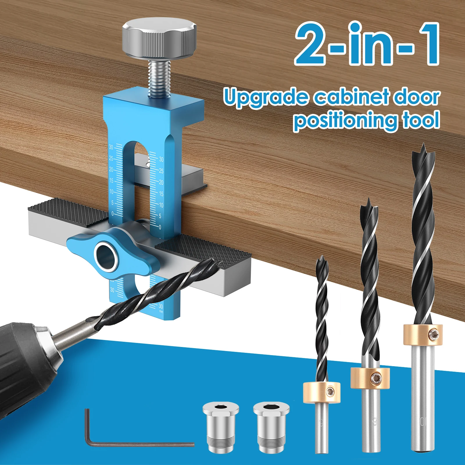 

2 in 1 Cabinet Door Installation Positioner Adjustable Cabinet Door Mounting Jig Aluminum Alloy Portable Cabinet Mount Locator